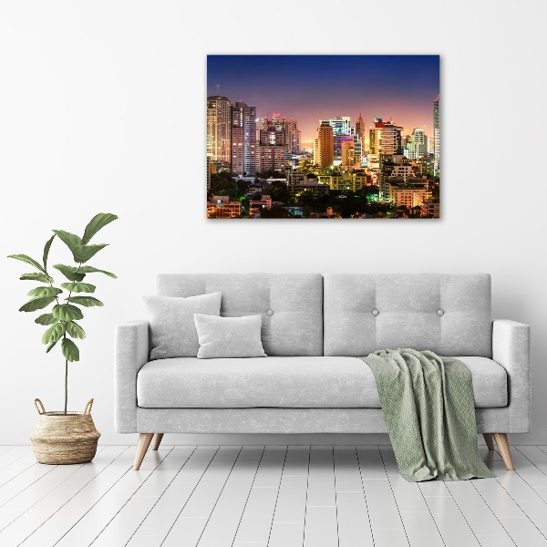 Quadro su vetro acrilico Bangkok di notte