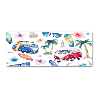 Quadro su vetro acrilico Simboli del surf