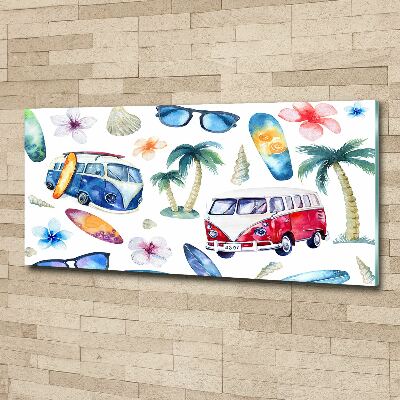 Quadro su vetro acrilico Simboli del surf