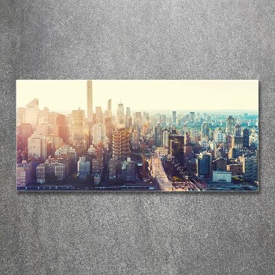 Quadro vetro acrilico Vista a volo d'uccello di New York