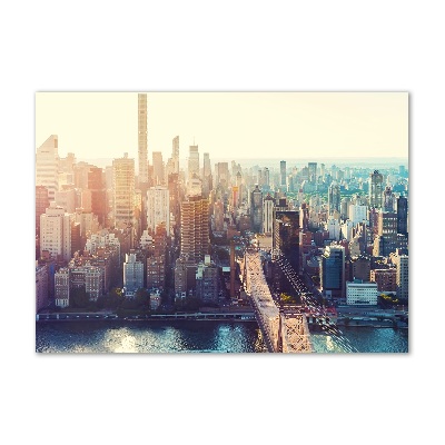 Quadro vetro acrilico Vista a volo d'uccello di New York