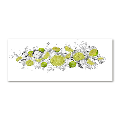 Quadro vetro acrilico Cubetti di ghiaccio al lime