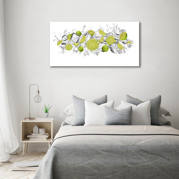 Quadro vetro acrilico Cubetti di ghiaccio al lime
