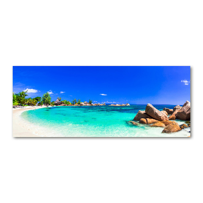 Quadro in vetro acrilico Spiaggia delle Seychelles