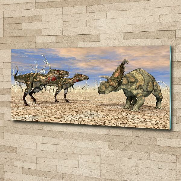 Quadro su vetro acrilico Dinosauri