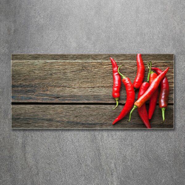 Quadro in vetro acrilico Peperoncini