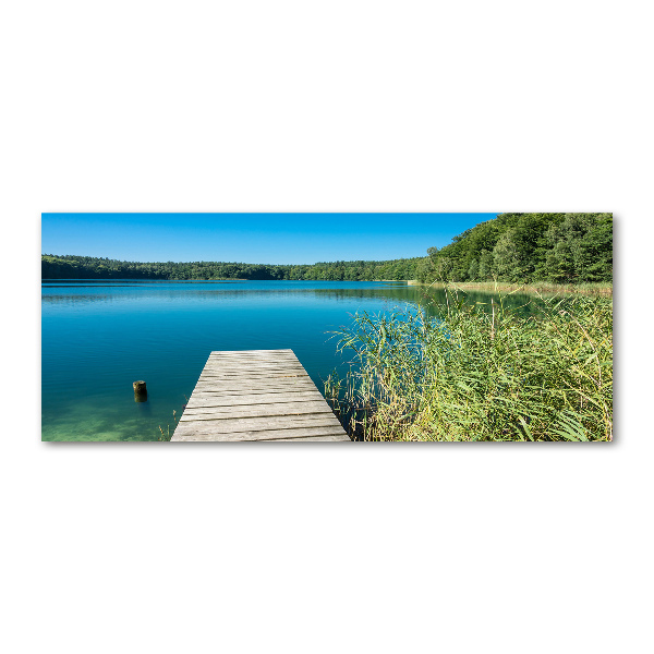 Quadro su vetro acrilico Molo sul lago