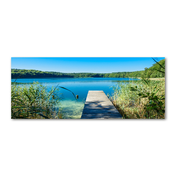 Quadro in vetro acrilico Molo sul lago
