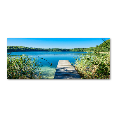 Quadro in vetro acrilico Molo sul lago