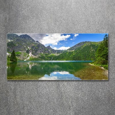 Quadro vetro acrilico L'occhio del mare dei Monti Tatra