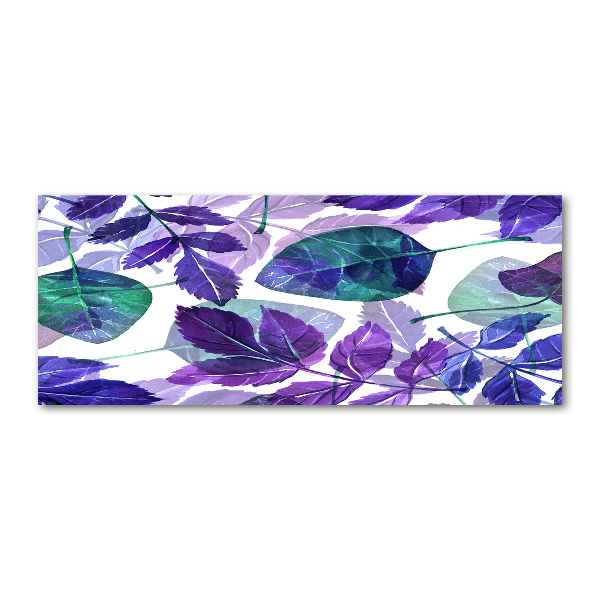 Quadro vetro acrilico Foglie colorate