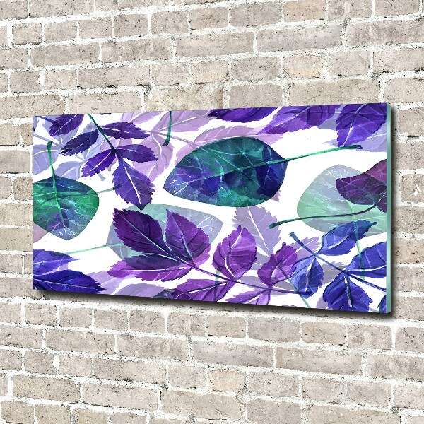 Quadro vetro acrilico Foglie colorate