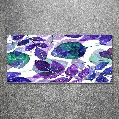 Quadro vetro acrilico Foglie colorate