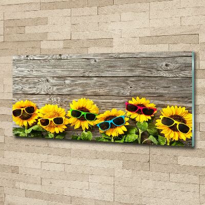 Quadro su vetro acrilico Girasoli