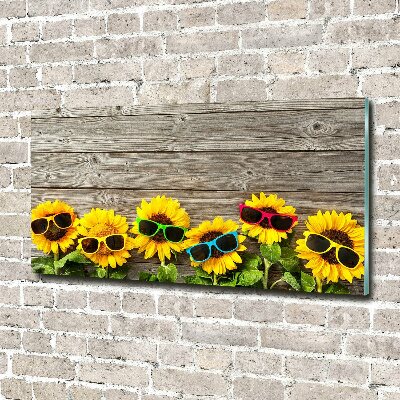 Quadro su vetro acrilico Girasoli
