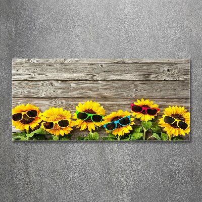 Quadro su vetro acrilico Girasoli