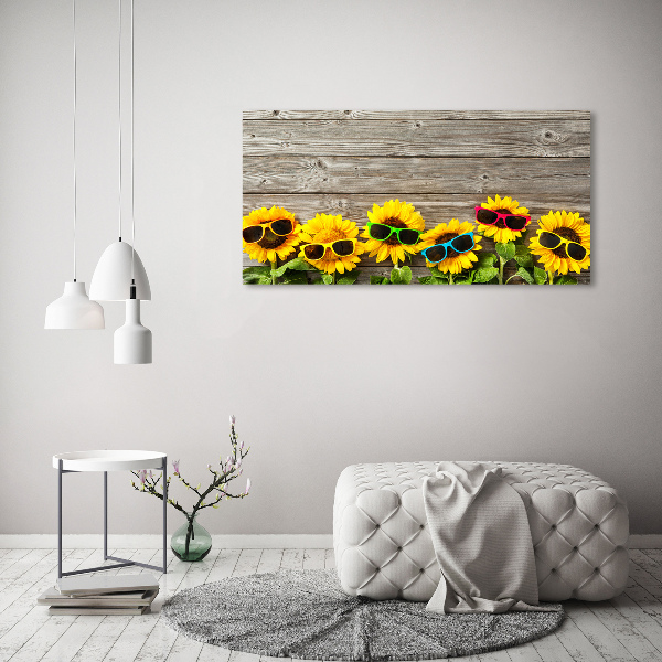 Quadro su vetro acrilico Girasoli