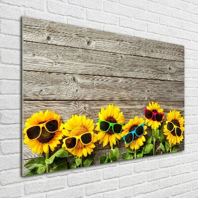 Quadro su vetro acrilico Girasoli