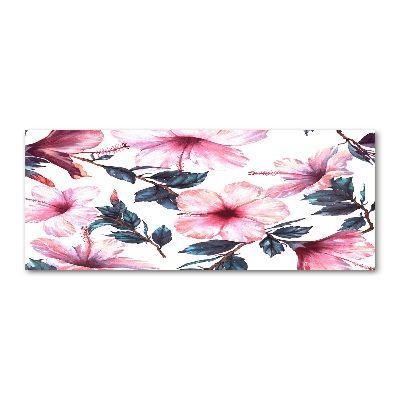 Quadro su vetro acrilico Fiori di ibisco