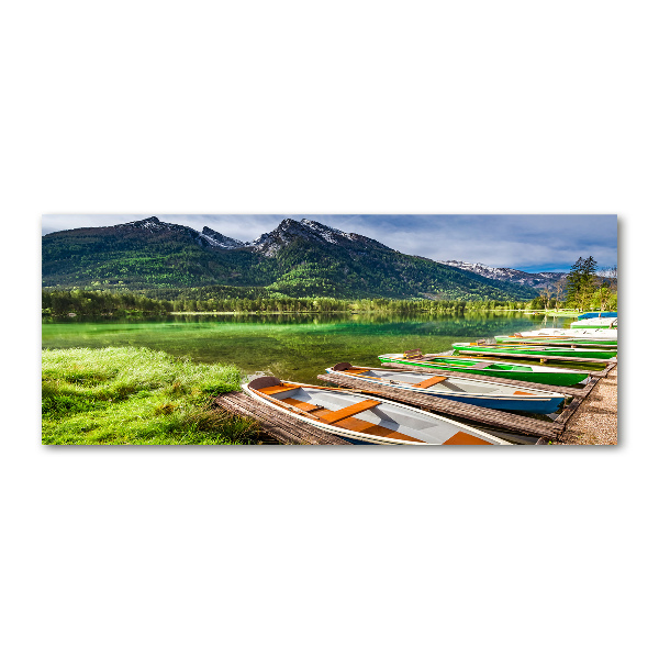 Quadro vetro acrilico Barche sul lago