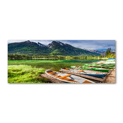 Quadro vetro acrilico Barche sul lago