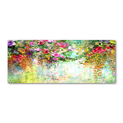 Quadro vetro acrilico Fiori multicolori