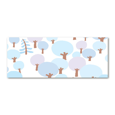 Quadro in vetro acrilico Alberi colorati