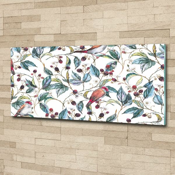 Quadro vetro acrilico Mora e uccelli