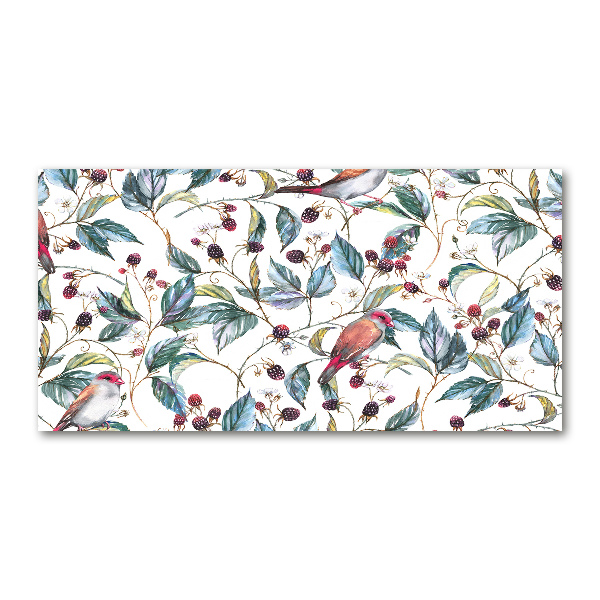 Quadro vetro acrilico Mora e uccelli