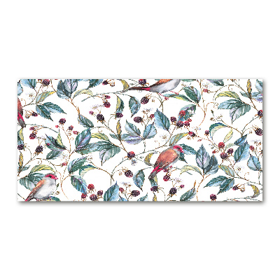 Quadro vetro acrilico Mora e uccelli