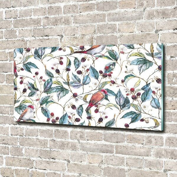 Quadro vetro acrilico Mora e uccelli