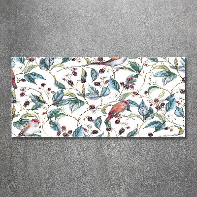 Quadro vetro acrilico Mora e uccelli