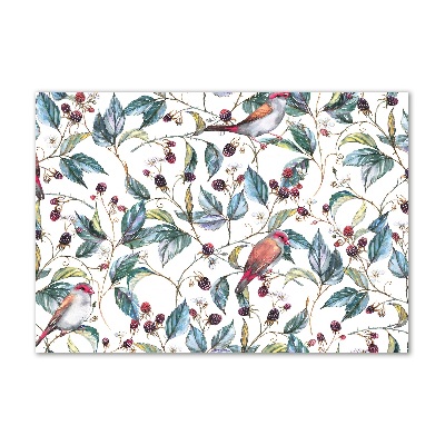 Quadro vetro acrilico Mora e uccelli