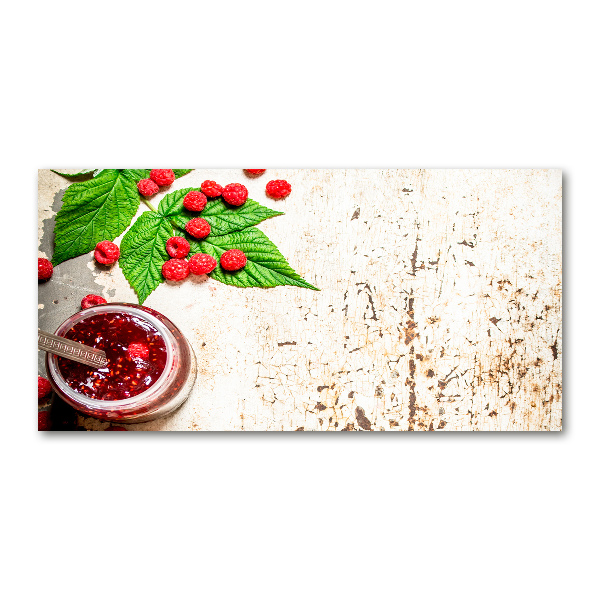 Quadro vetro acrilico Marmellata di lamponi