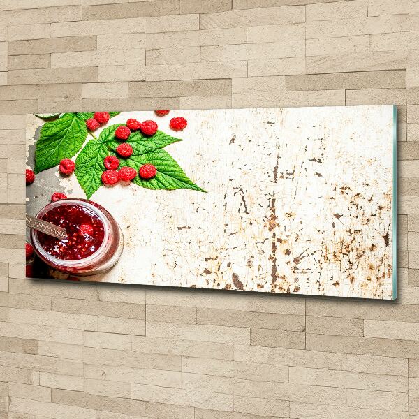 Quadro vetro acrilico Marmellata di lamponi
