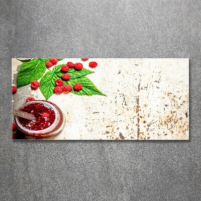 Quadro vetro acrilico Marmellata di lamponi