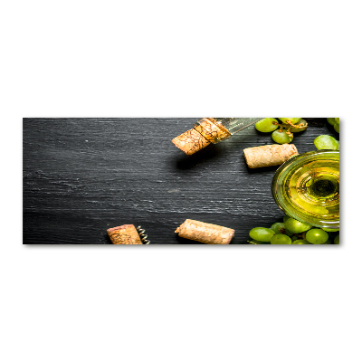 Quadro in vetro acrilico Vino bianco e frutta