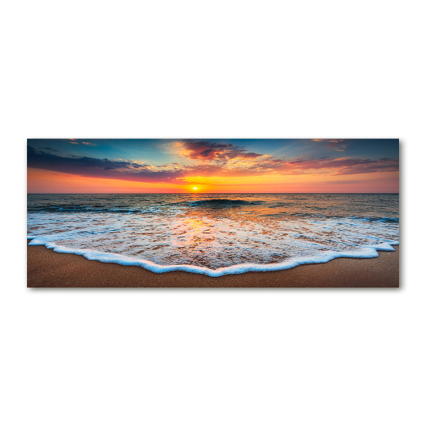 Quadro in vetro acrilico Tramonto sul mare