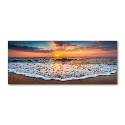 Quadro in vetro acrilico Tramonto sul mare