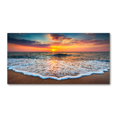 Quadro in vetro acrilico Tramonto sul mare