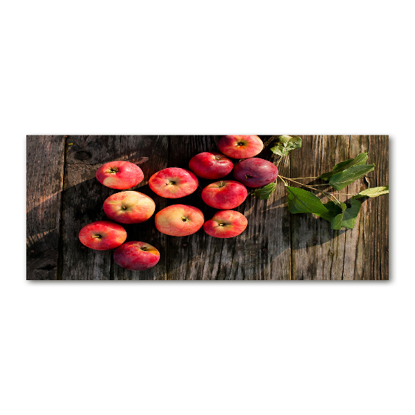 Quadro vetro acrilico Mele sul tavolo