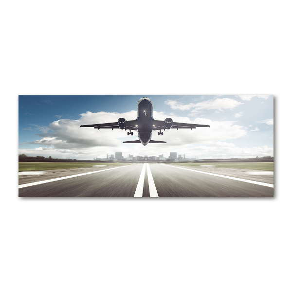Quadro su vetro acrilico Un aereo in fase di decollo