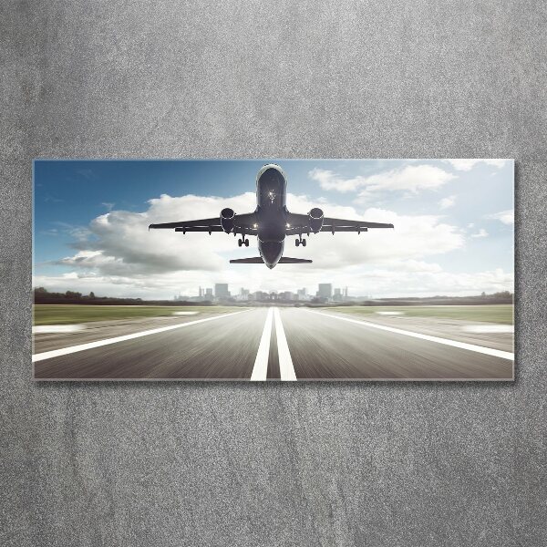 Quadro su vetro acrilico Un aereo in fase di decollo