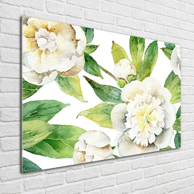 Quadro vetro acrilico Peonie
