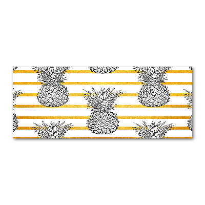 Quadro in vetro acrilico Strisce di ananas