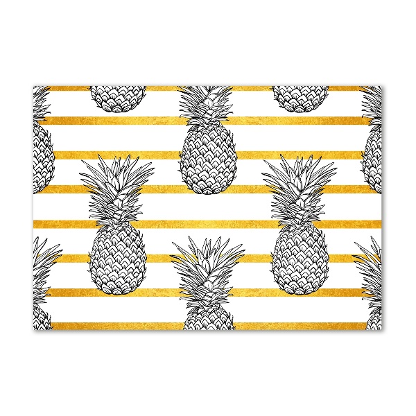 Quadro in vetro acrilico Strisce di ananas