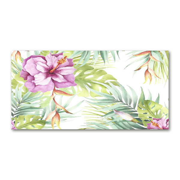 Quadro vetro acrilico Fiori hawaiani