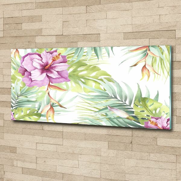 Quadro vetro acrilico Fiori hawaiani