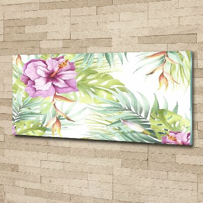 Quadro vetro acrilico Fiori hawaiani