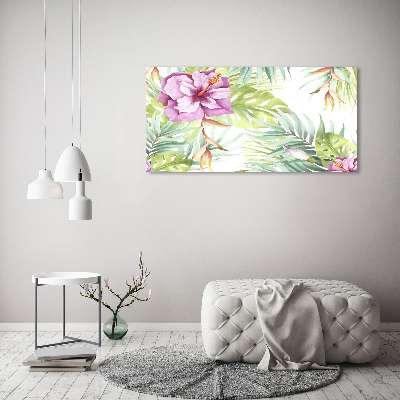 Quadro vetro acrilico Fiori hawaiani